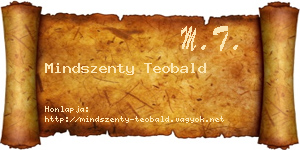 Mindszenty Teobald névjegykártya